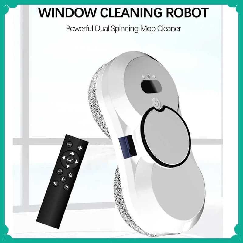 Robot Intelligente per la Pulizia dei Vetri, Elettrodomestico Smart con Aspirazione Automatica e Spray d'Acqua per Finestre e Pavimenti