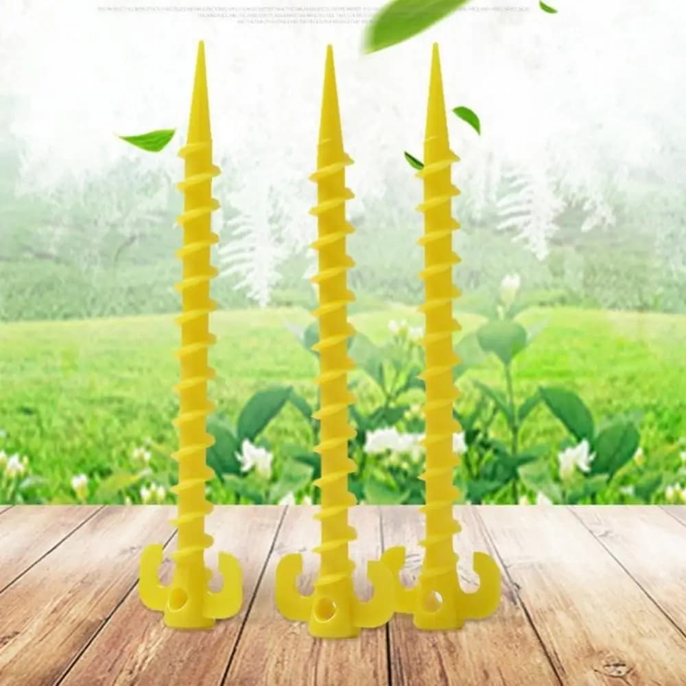 Chiodi da pavimento per tenda da campeggio all'aperto Chiodi da pavimento in plastica antivento da spiaggia Divano gonfiabile pigro Cuscino da pavimento giallo