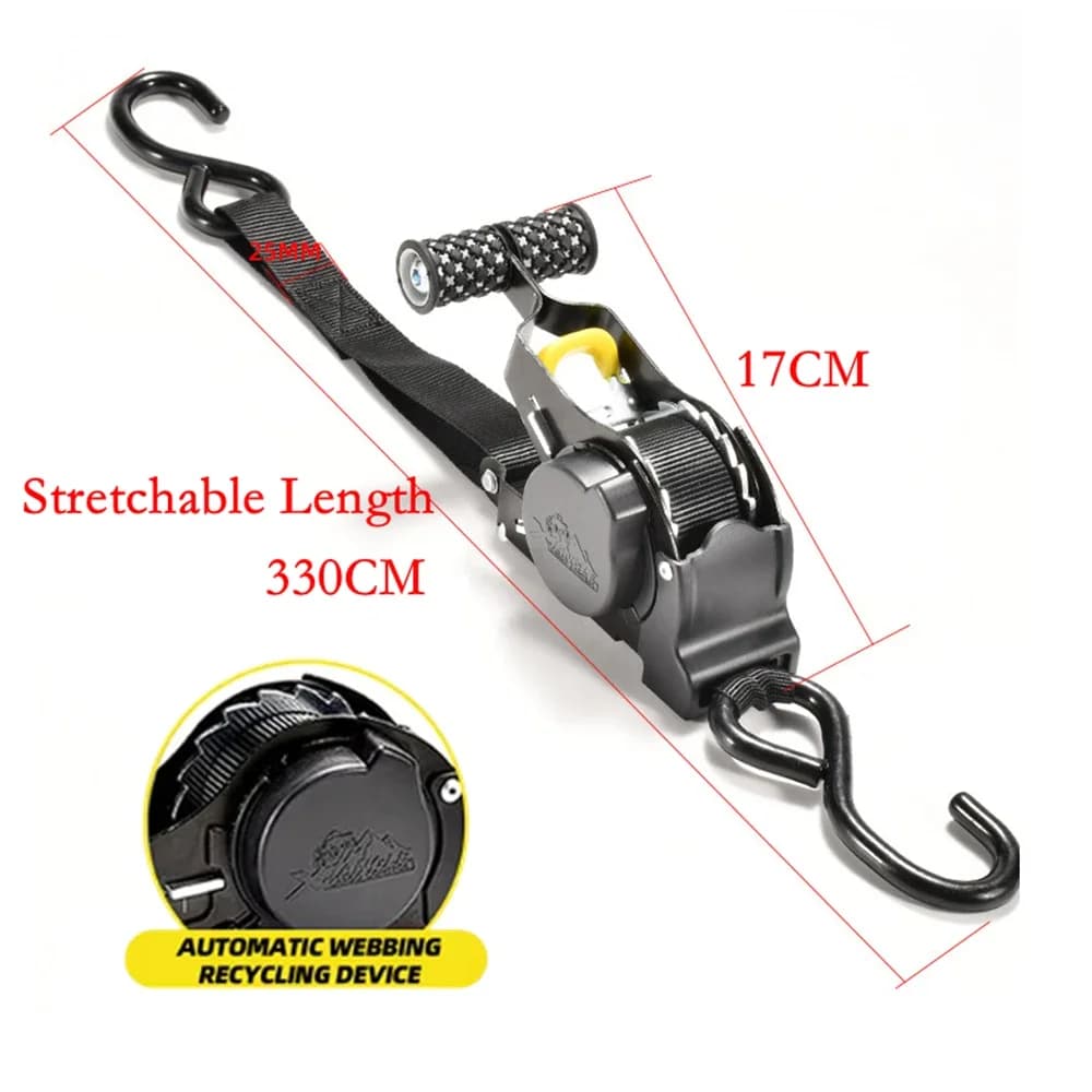Cinghie a cricchetto retrattili automatiche per auto, accessori per bagagli, tendicinghie a cricchetto retrattile