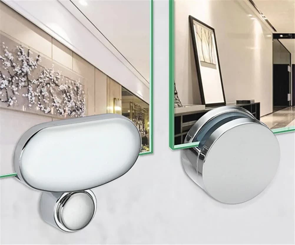 Specchio da bagno specchio in vetro Hinger accessori fissi piastra pubblicitaria morsetto in vetro Clip fissa specchio montaggio fisso