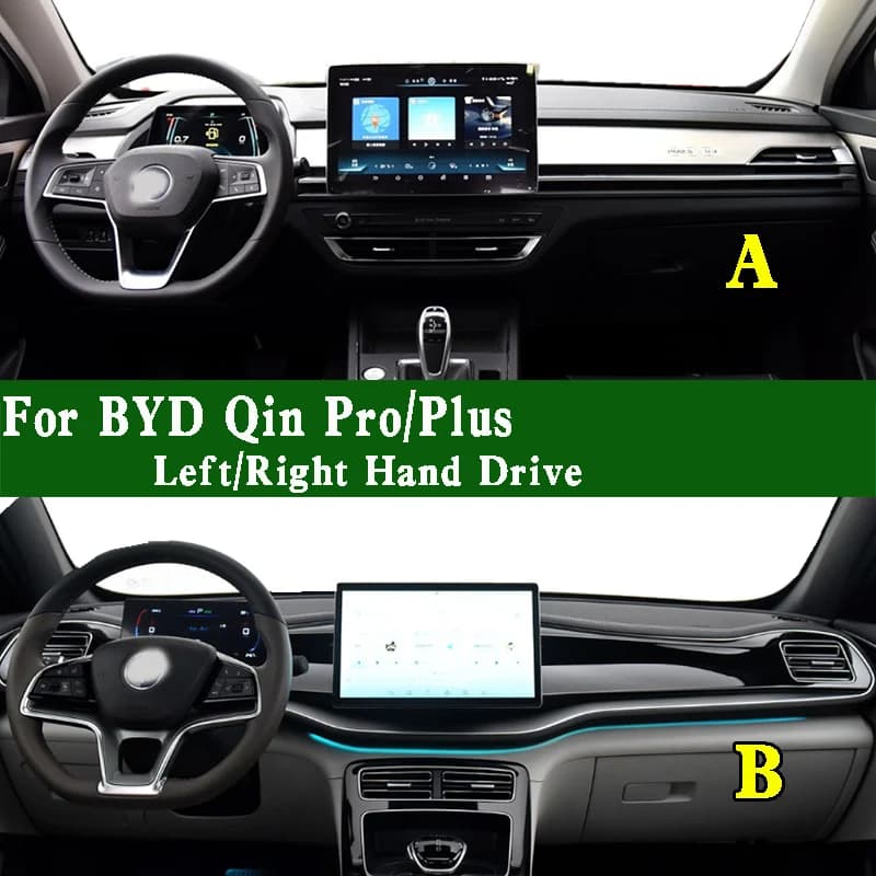 For BYD Qin Pro Plus EV DMi Dashmat Accessories Dashmat Cruscot Covering Tools Panel Solar Protection Pad Dash Zerbino Anti-Spo