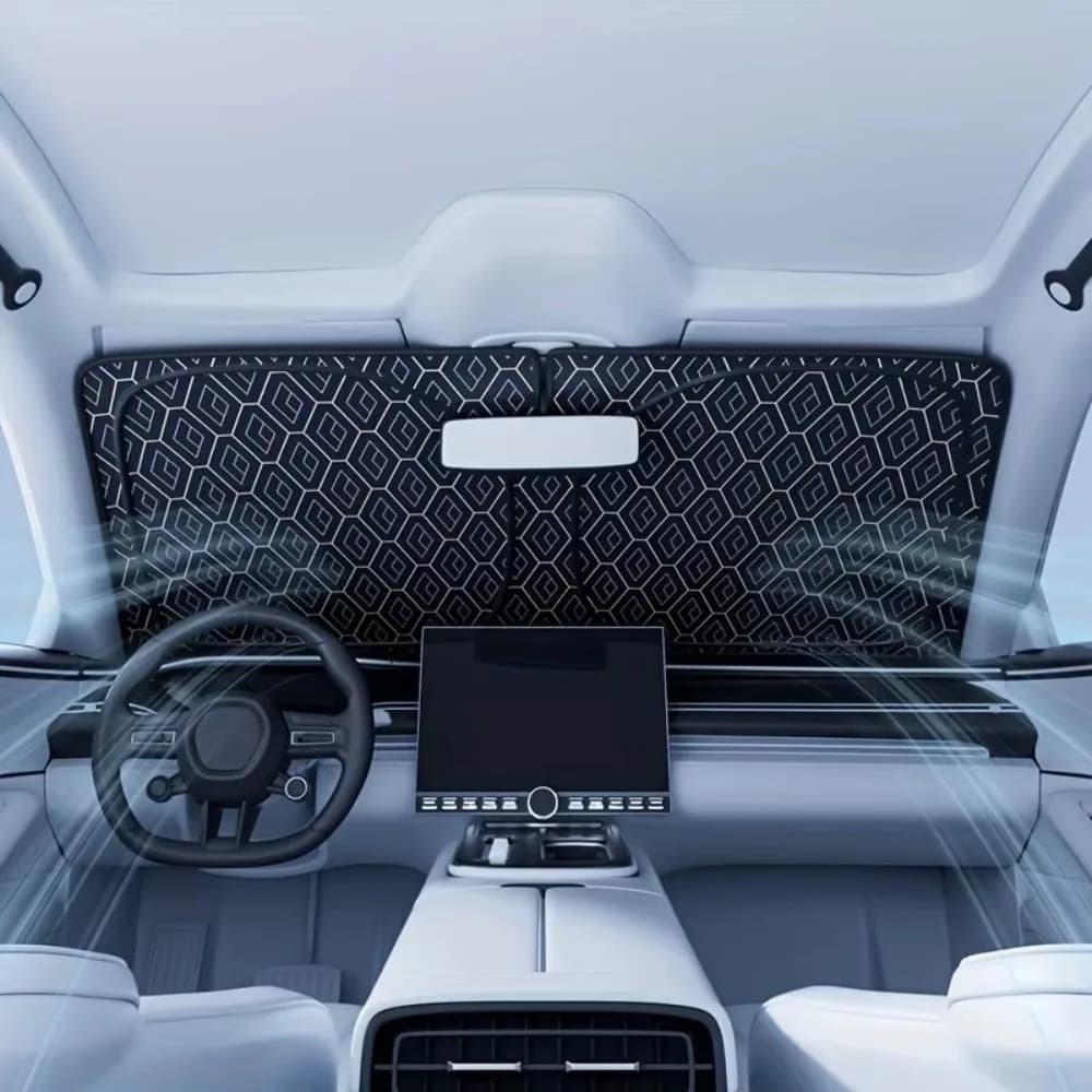Parasole per Parabrezza Auto Pieghevole, Isolante Termico, Riflettente UV, Copertura Completa