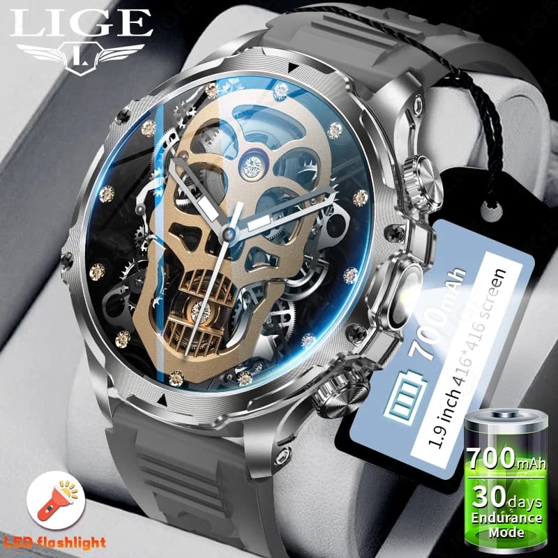 ​ LIGE 2025 Smartwatch Uomo Regalo Chiamata Bluetooth 700mAh Batteria di grandi dimensioni 416*416 Ultra HDScreen Salute Smart Watch da uomo per IOS Android