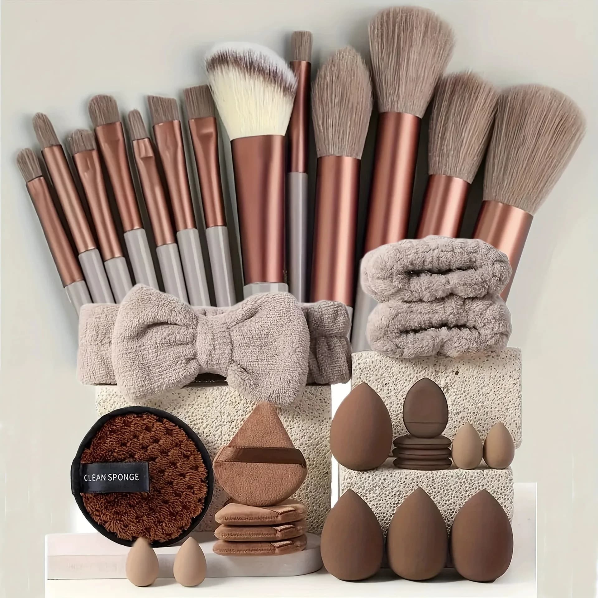 40-Piece beauty blender super soft sponge puff dry and wet dual-purpose not easy to eat powder makeup egg makeup tool