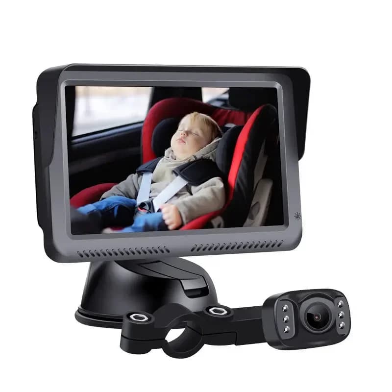 1080P Specchio per auto per bambini Telecamera per auto per bambini Visione notturna Sicurezza Seggiolino auto Telecamere Specchi monitorati con ampia vista cristallina