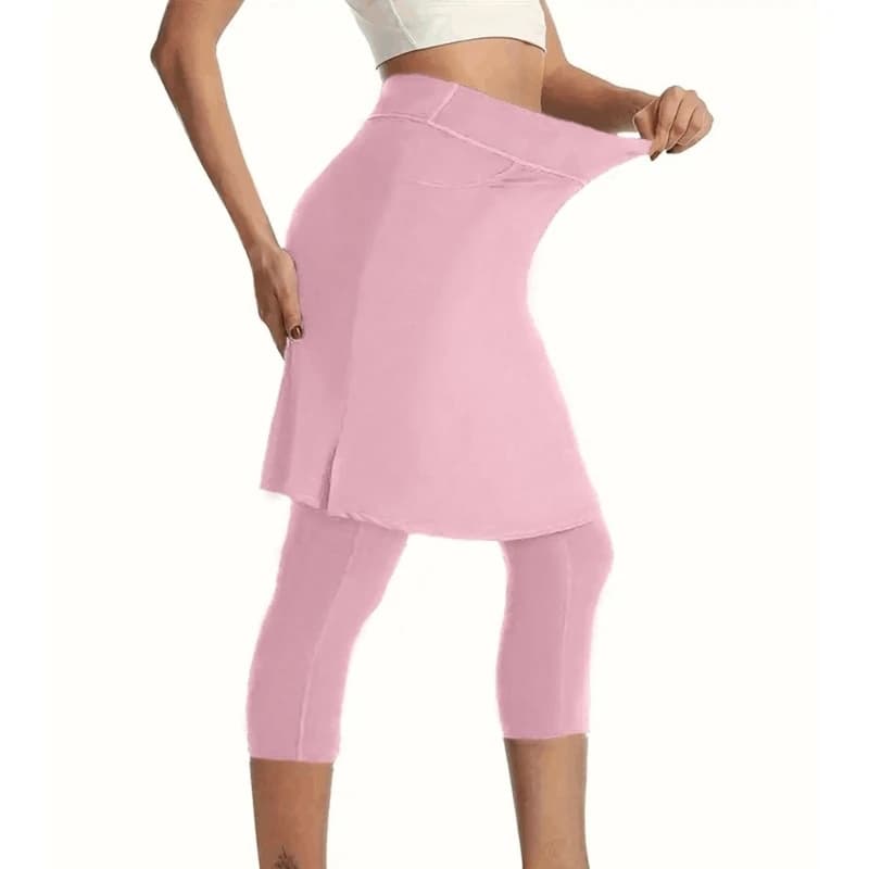 Gonna da allenamento 270C Leggings incorporati Abbigliamento sportivo da donna Leggings con gonna perfetti per la palestra di tennis con cintura alta elastica