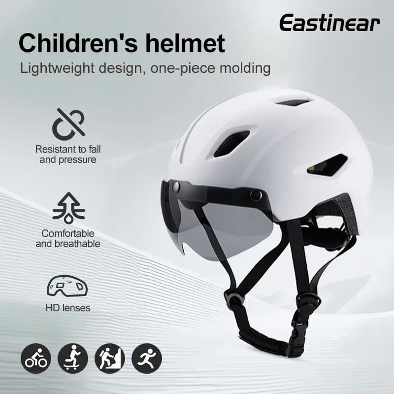 Bicycle Helmet with Stackable Magnetic Visiera and LED Back Light, Cycling Helmet for Teenagers and Youth, Sport Safety Equipment