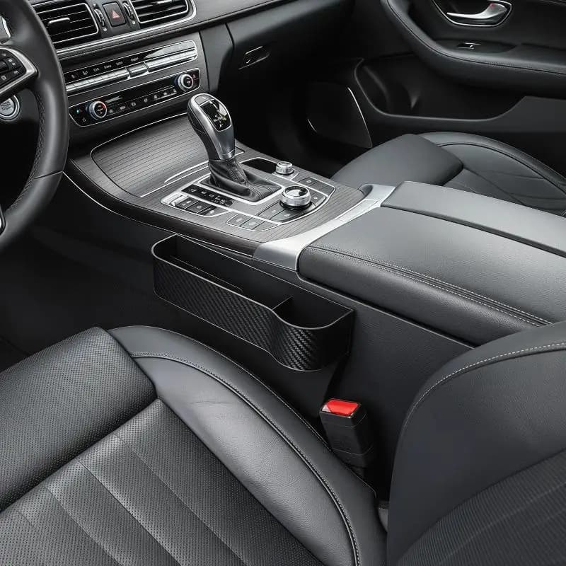 Organizer per sedile auto con vano portaoggetti, organizer per fessure del sedile, portaoggetti per portafoglio, telefono, sigarette, tasca portaoggetti per auto