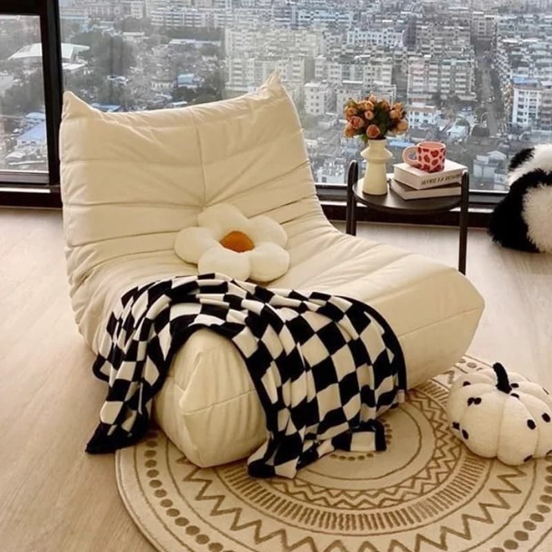 Modern Bean Bag Sofas 1-person Couch Comfortable Sofa Living Room Backrest Lazy Sofa Chair Portable Balcony Sleeping Beanbag