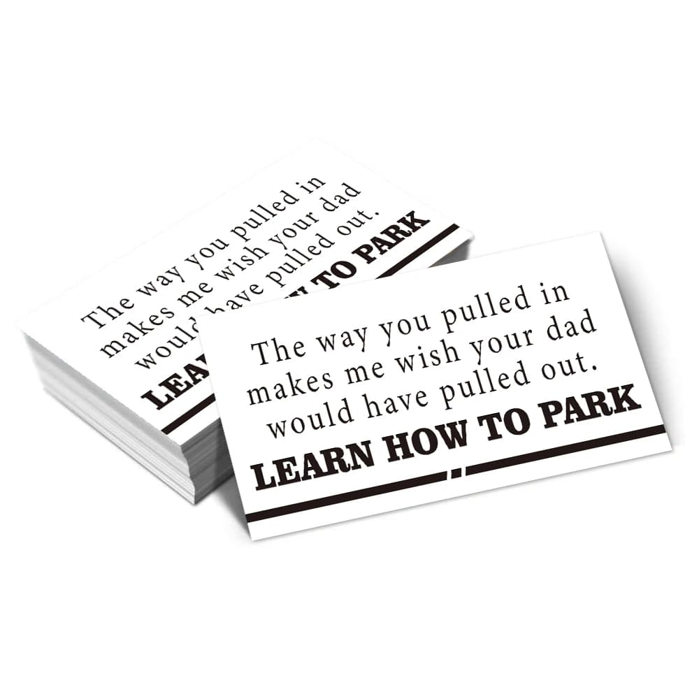 50pcs Parking Violation Cards, Funny Parking Violation Cards 3.5 x 2 inch , Prank Driving Fake Ticket, Mini Portable Prank Props