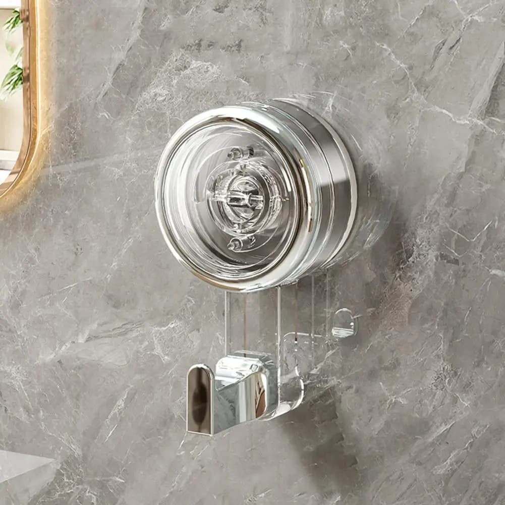 Ganci Salvaspazio Girevoli con Ventosa e Blocco a Vuoto, Organizzatore Resistente e Impermeabile per Bagno e Cucina, Ideale per Ghirlande