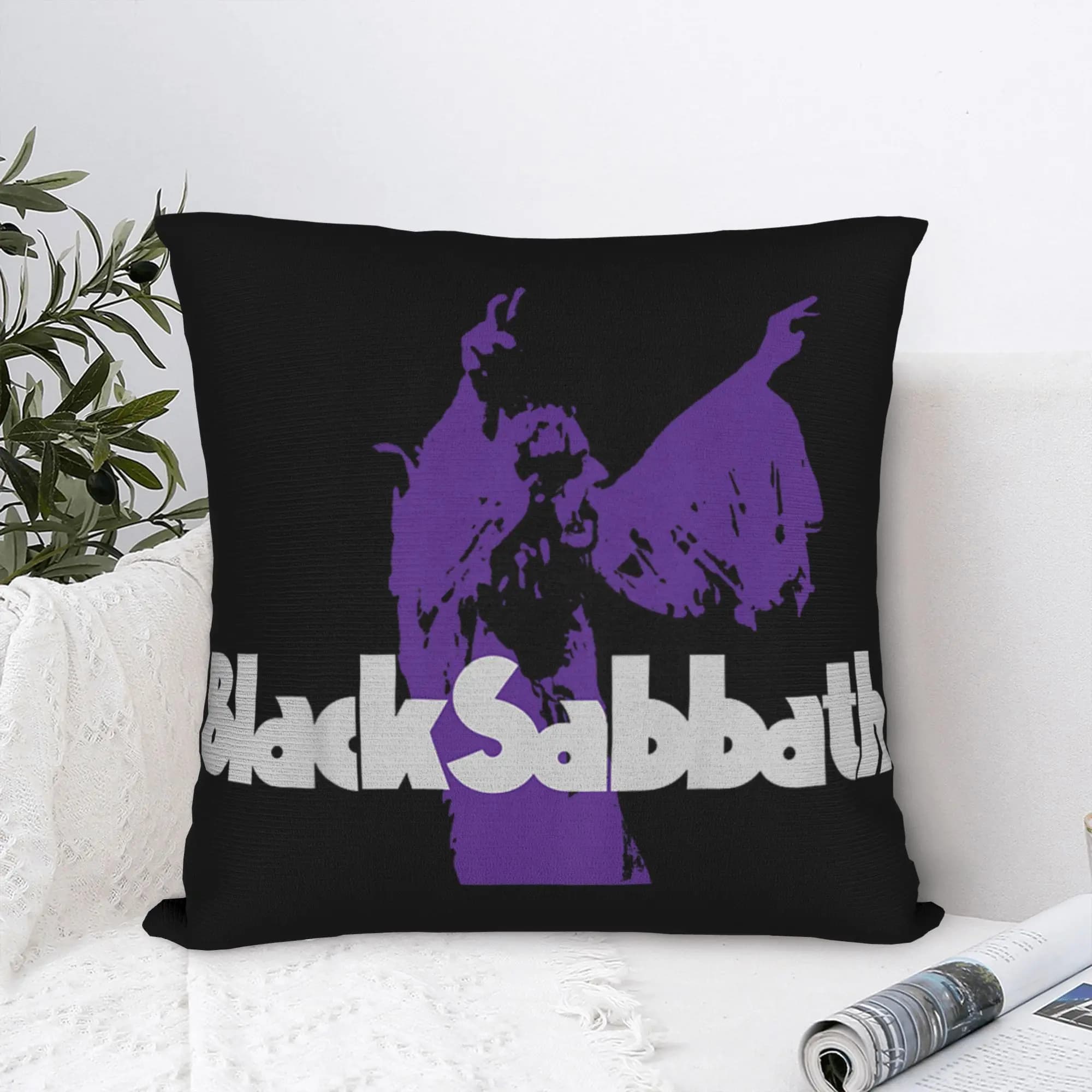 Black Sabbath Federa ufficiale viola Ozzy per bambini Federa morbida per cuscino Federe divertenti e carine per la decorazione della casa del divano