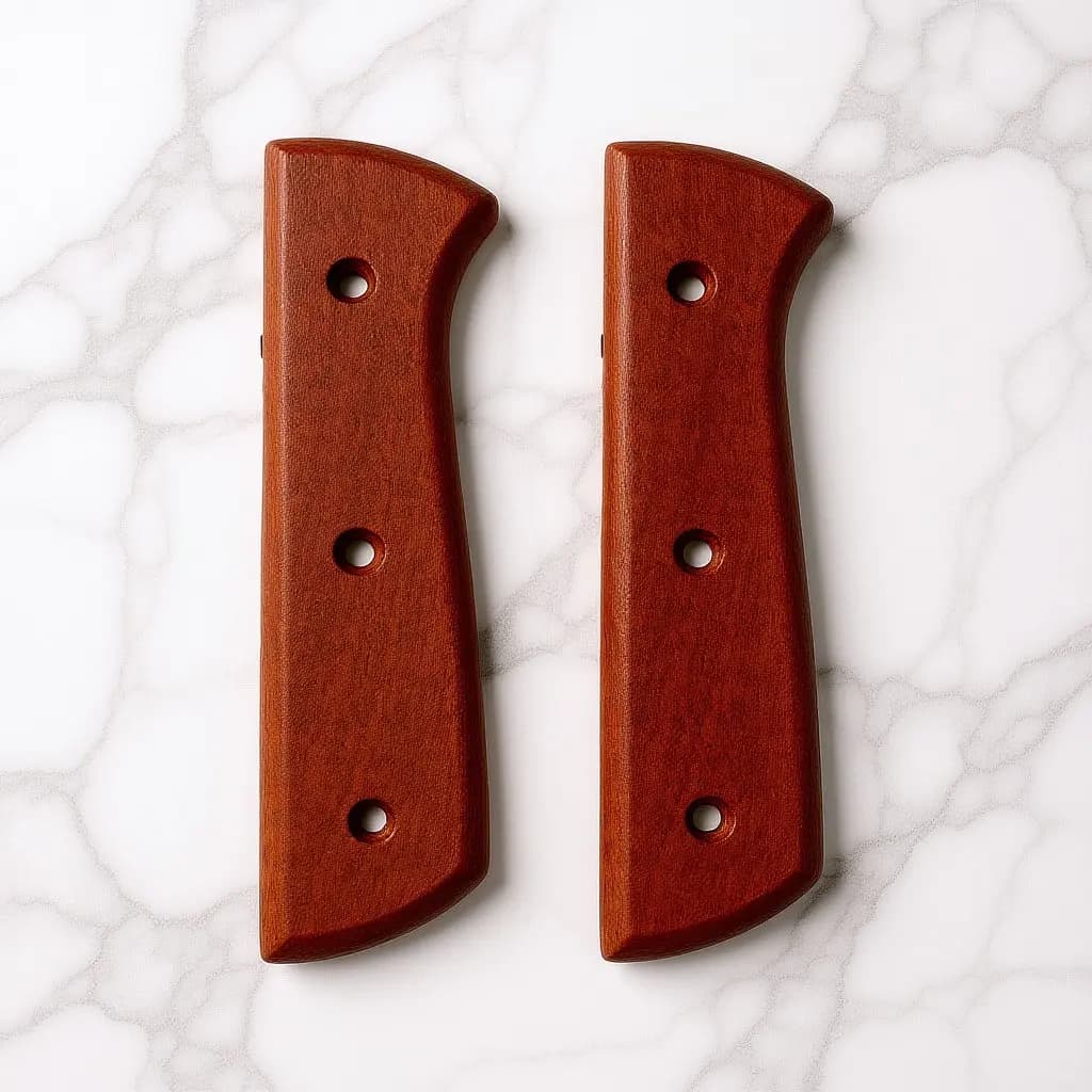 1Pair Solid Wood Knife Handle Replacement for Vegetable Cutter Non-Slip Ergonomic Install Replacement Kitchen