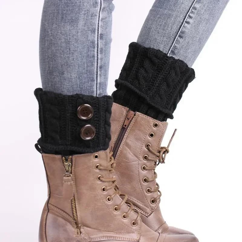 Paste Fried Woven Socks Solid color Women's crochet boots Copristivali Copristivali Ghette Socks Thermal Socks