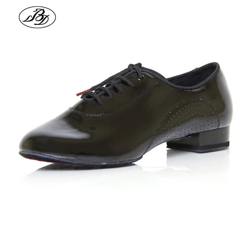 BD Scarpe da ballo standard da uomo SHINING Patent Split Sole Scarpe da ballo professionali da sala 309 Scarpe da ballo da allenamento per competizioni