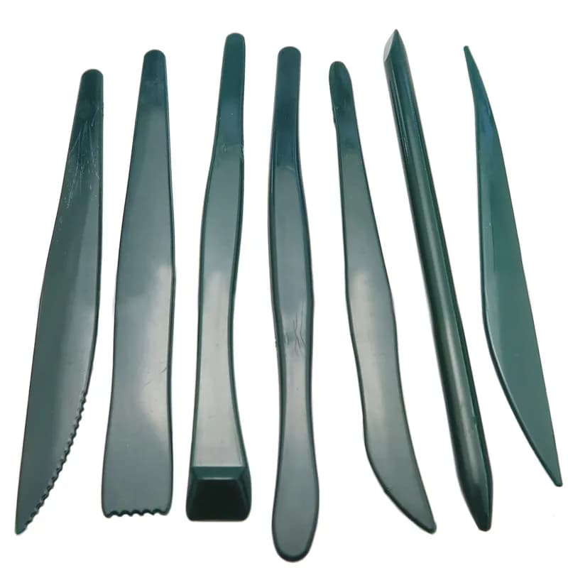 Set di 7 Utensili in Plastica per Modellare l'Argilla, Strumenti per Decorazione Torte, Attrezzi per Modellare Pasta da Gioco e Argilla Polimerica