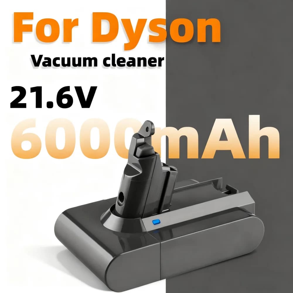 Sostituzione agli ioni di litio da 21,6 V 6000 mAh per batteria Dyson V6 SV04 DC62 DC58 DC59 DC61 595 650 770 880 965874-02 Fluffy Trigger Animal.