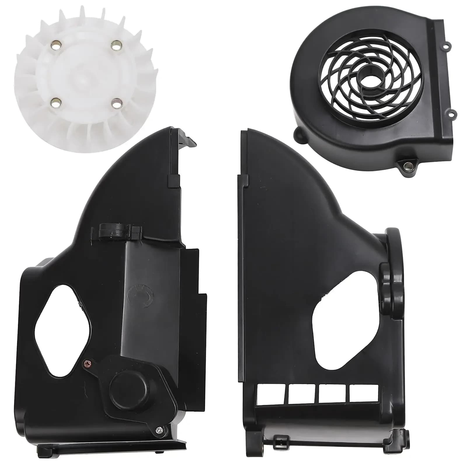 Copertura Ventola di Raffreddamento Air Director in Materiale PP, Ricambio per Motori Cinesi GY6 49cc 50cc a 4 Tempi, ATV, Go Kart, Ciclomotori