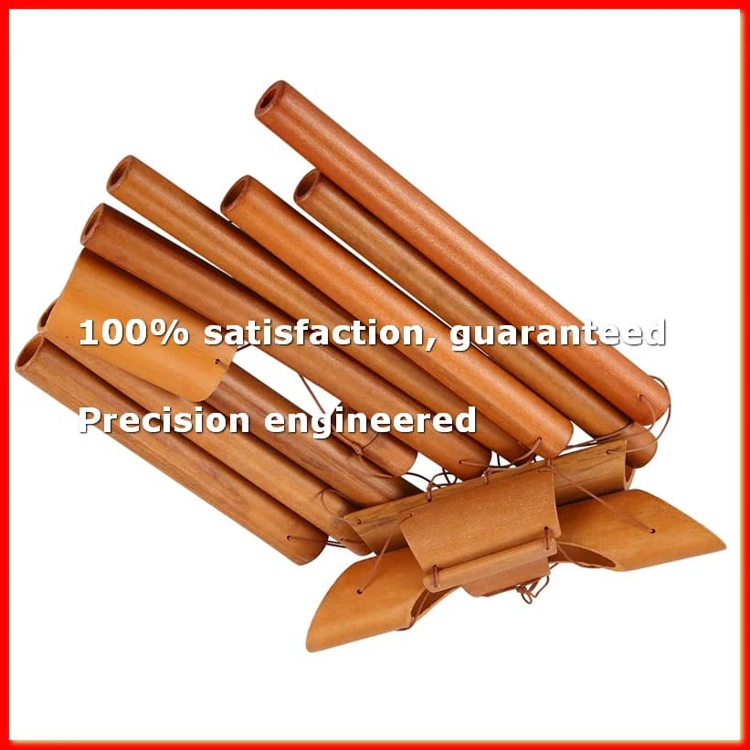 Bamboo Wind Chime Handmade Natural Ring Home Decor Wind Chime Hanging Ornament Outdoor Yard Wind Bell-A09G
