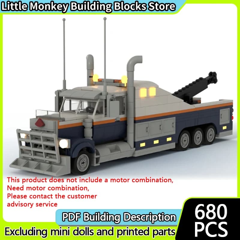 Urban Rescue Vehicles Model MOC Building Bricks City Tow Truck Modular Technology Children Holiday Gifts Assemble Toys Suit