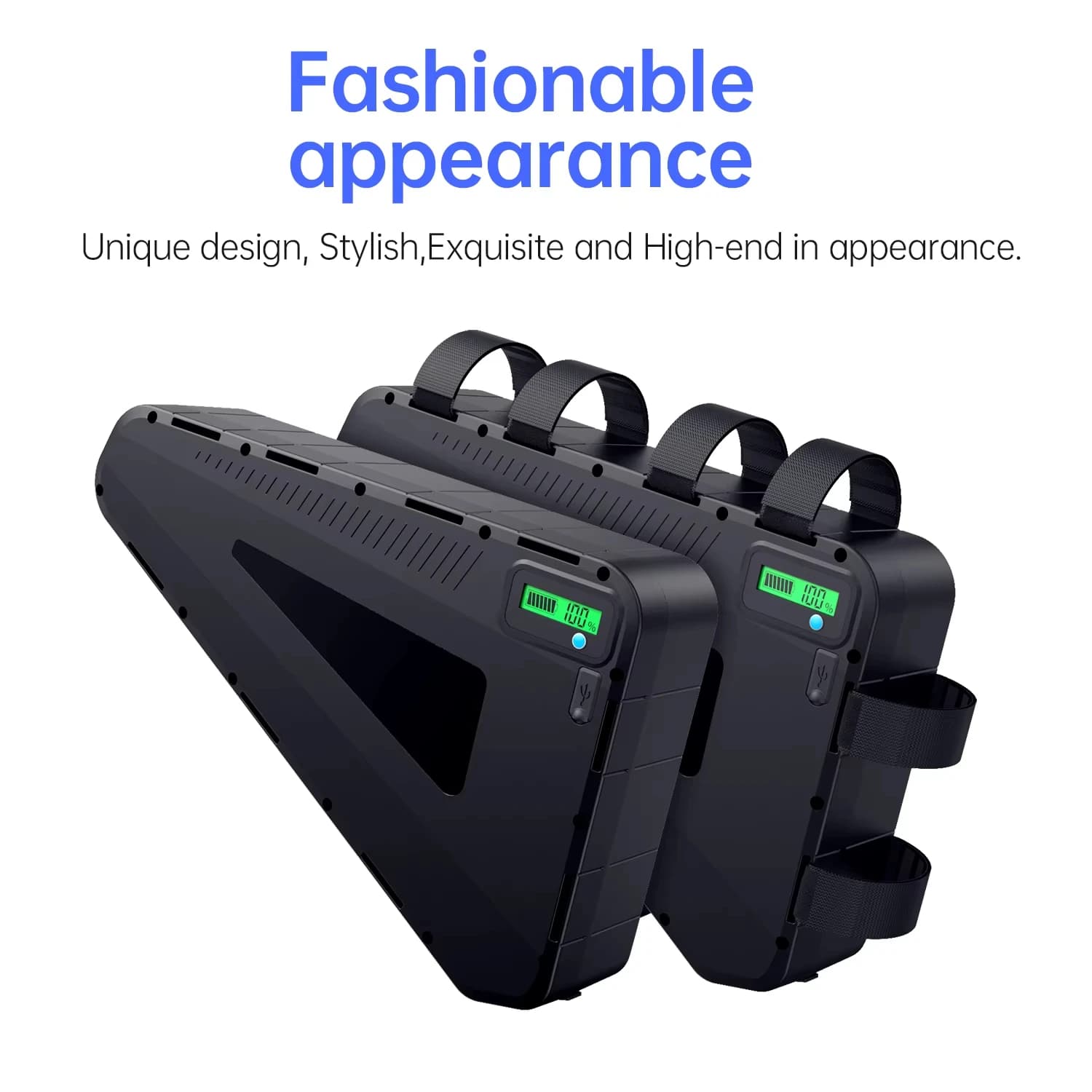 Batteria al Litio Potente a Triangolo (Downtube) per E-Bike 60V 20AH 25AH per Motori da 250W-3000W con Caricabatterie da 6A