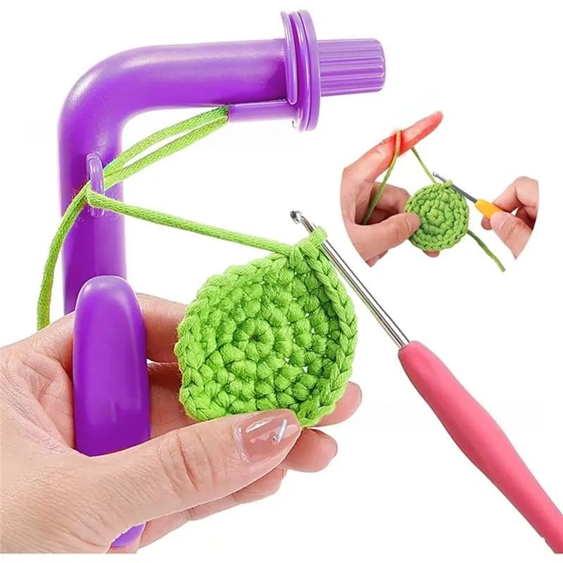 【OFF-SHELF】Per impugnatura per uncinetto per principianti, strumento per ago da cucito, accessorio per lavorare a mano, assistente per uncinetto