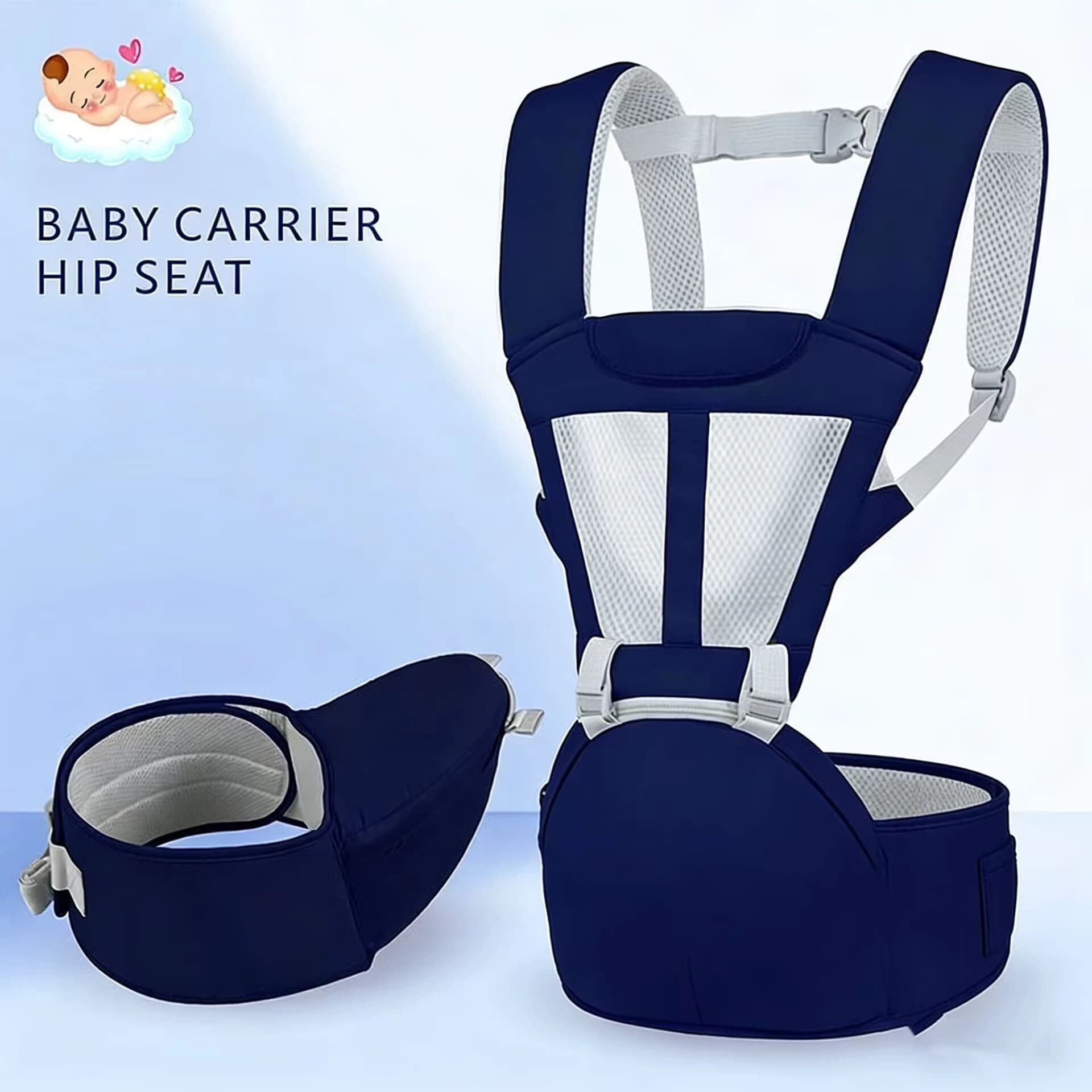 Baby Carrier Ergonomic Infant Multifunctional Multi-use Before and After Kangaroo Bag Accessories Waist Stool Newborn To Toddler