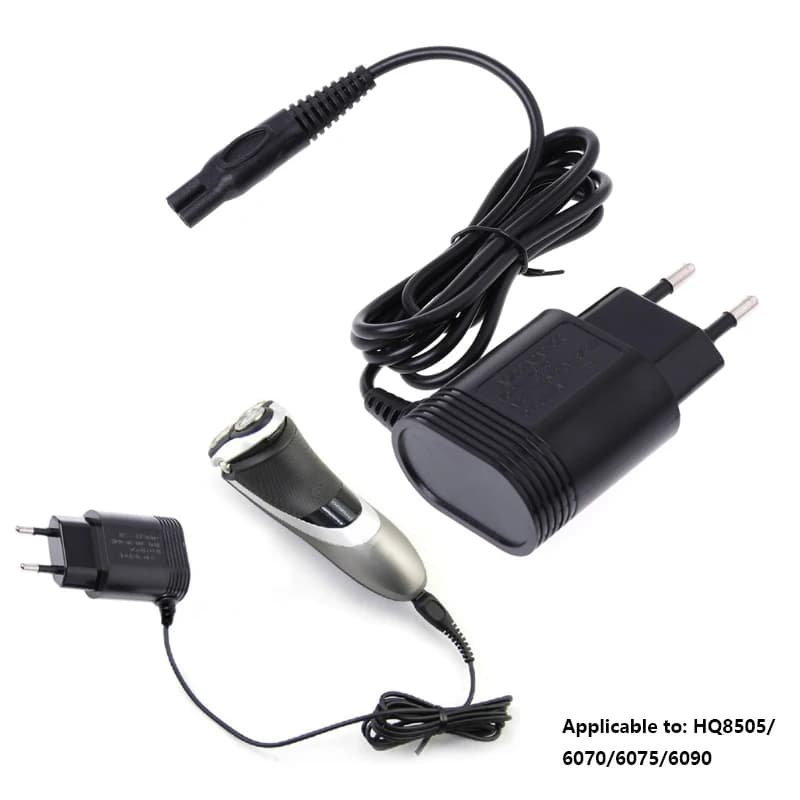 Caricatore a 2 poli Adattatore di alimentazione con spina europea per rasoi PHILIPS HQ8505/6070/6075/6090 Macchina da barba Cavo di ricarica da 15 V Alimentatore