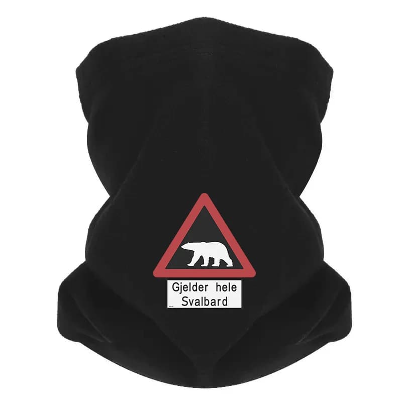 Orso polare avvertimento segnale stradale Svalbard Uomo Sciarpa da esterno Maschera Ghetta per il collo Cappello Berretto da donna Copricapo Antivento Tenere al caldo Inverno Multi
