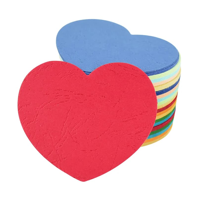 50 pz a forma di cuore nota carta confezione regalo etichetta carta decorativa fai da te carta vuota promemoria matrimonio san valentino forniture