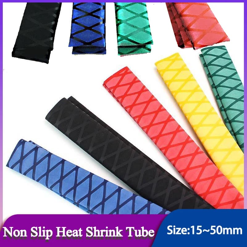 Non-slip heat shrinking tubes 1M Multi-use grip Insulating cover repair for fishing rods Tennis rack ID 15~50mm Cable