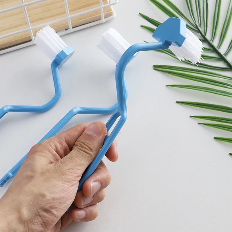 Spazzola per Bagno con Manico Angolato, Spazzola Curva per WC, Spazzola Portatile Curva per Pulizia del Bagno, Accessori per la Pulizia