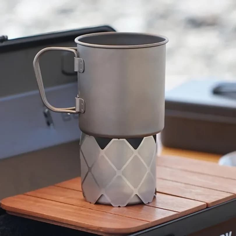 Stainless Steel Alcohol Stove Protection, Ultra-Light Grid for Open Kitchen, Camping Accessories