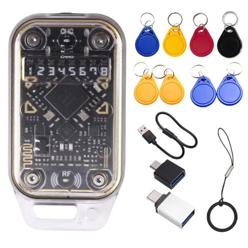 【PRICE-DROP!】 Duplicatore Camaleonte Ultra NFC + Portachiavi 8XUID Camaleonte V2.0 RFID Smart Chip Reader Emulatore 125K 13.56Mhz Card De