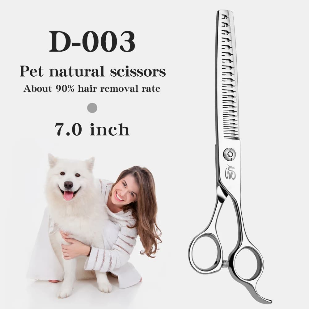 Forbici naturali per toelettatura di animali domestici, tagli di capelli naturali e senza tracce per sfoltire l'osso di pesce, esclusivamente per negozi di toelettatura di animali domestici