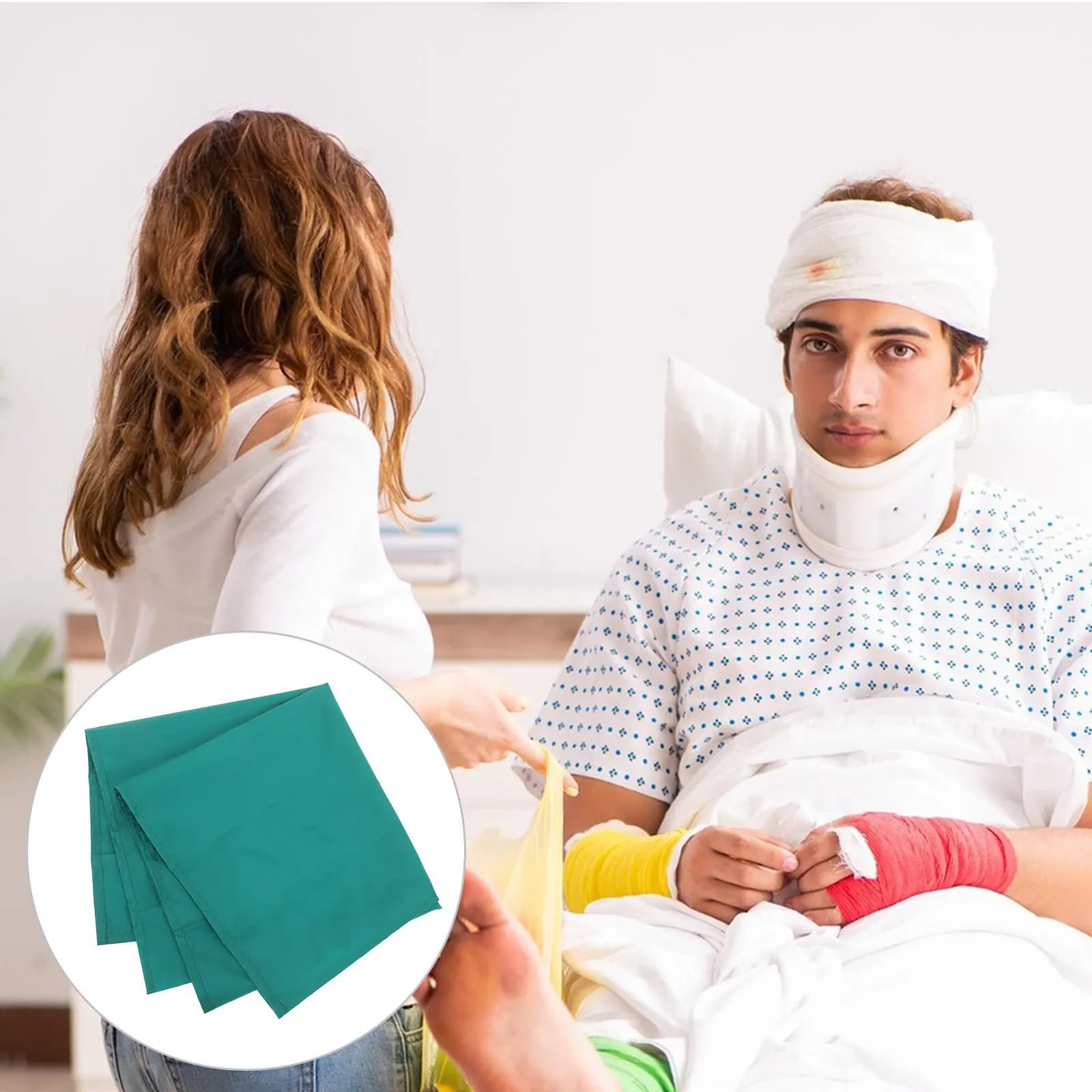 Telo di Trasferimento per Pazienti, Cuscino Morbido in Nylon per Posizionamento, Ausilio per Riposizionamento, Cura degli Anziani e Disabili