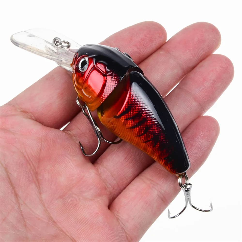 1 Pezzo Esche Artificiali Galleggianti Crankbait Wobbler 7.5cm 13.5g in Plastica a Due Sezioni per la Pesca di Bass e Carpe