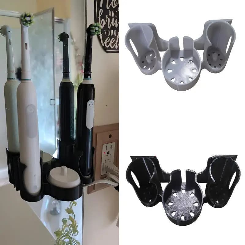 Oral-B electric toothbrush holder with charging organizer, head holder and toothbrush holder for the bathroom.
