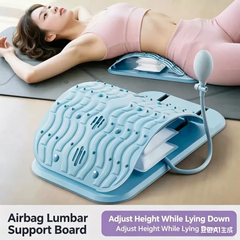 Airbag per la parte superiore della vita, cuscino lombare, cuscinetto per trazione lombare, cuscinetto traspirante per supporto lombare, airbag gonfiabile per compressione lombare