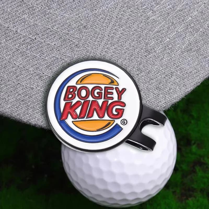 Bogey Ball King Clip per cappelli da golf creativi Clip magnetica per marcatori di palline da golf Clip per gioielli decorativi alla moda Regalo per gli amanti del golf