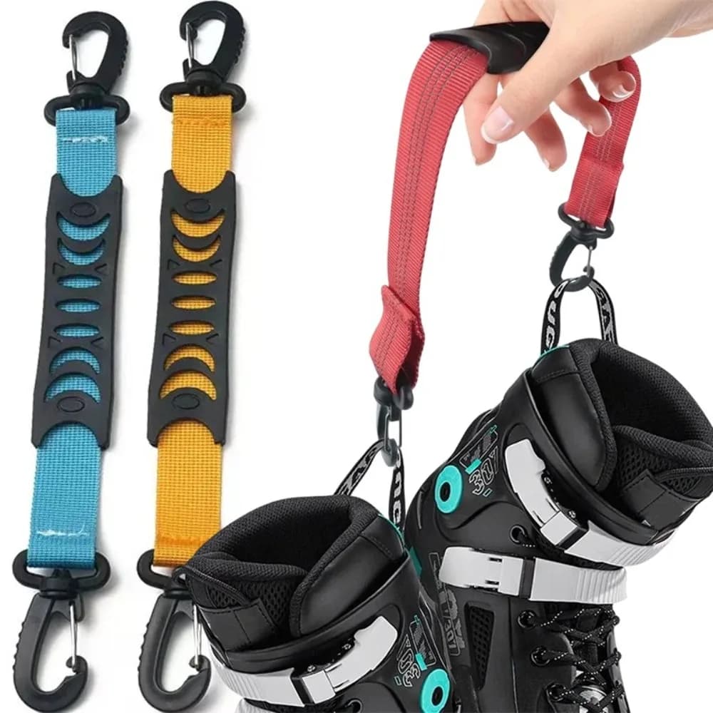 Portable Universal Durable Outdoor Anti Squeeze Ice Skate Carry Handle Roller Skate Carry Clip Soft Grip Skate Lifter Buckle