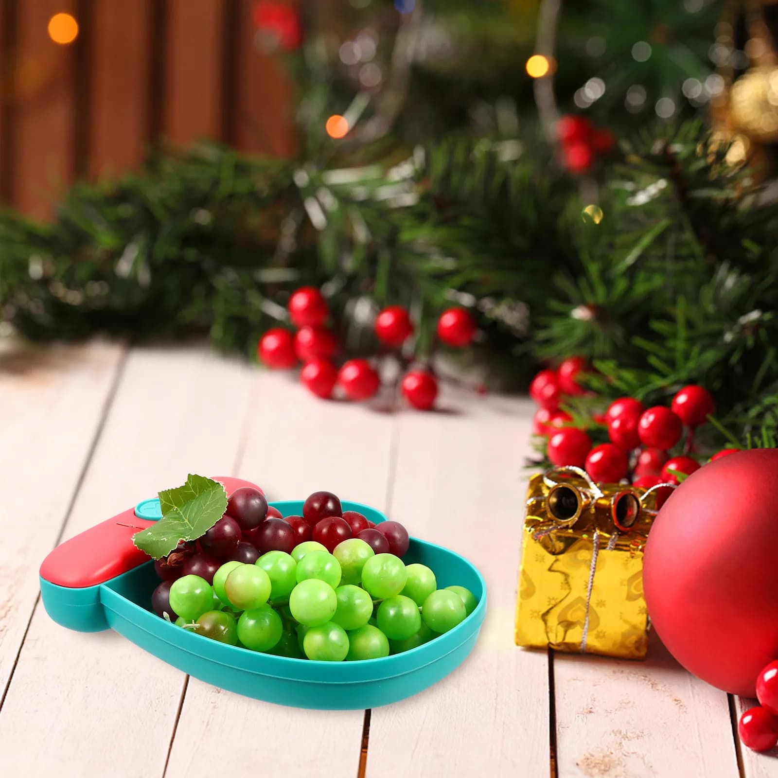 1 Pezzo Vassoio Portafrutta a Forma di Guanto Natalizio, Contenitore per Snack, Ciotola per Frutta Secca, Design Creativo con Scomparto Portaoggetti, Idea Regalo di Natale