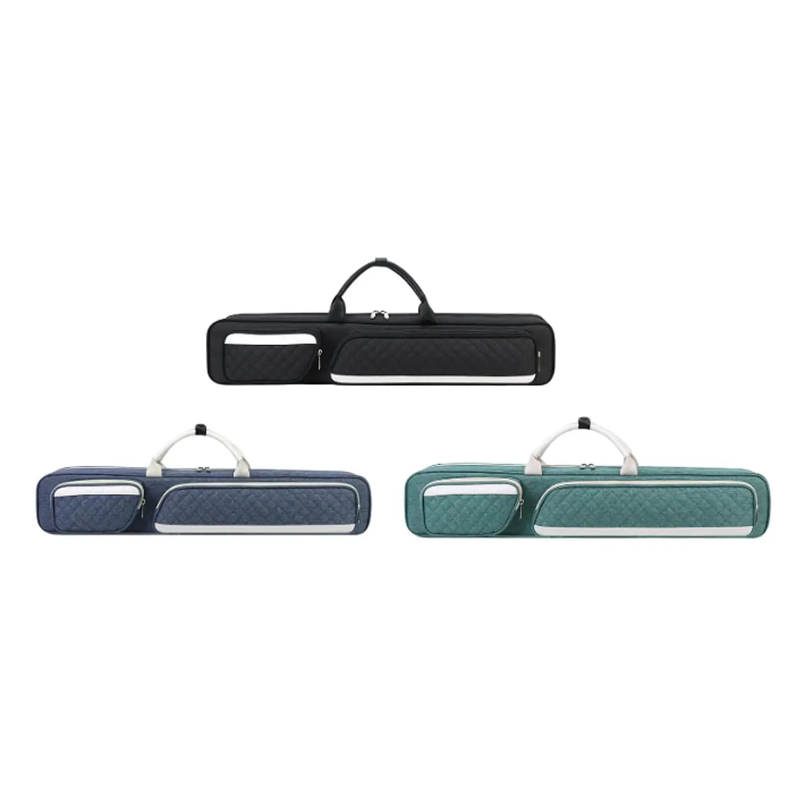 Pool Cue Bag with Shoulder Straps and Handle Professional Anti Scratch Pool Cue Case Zipper Closure Organizer for Travel