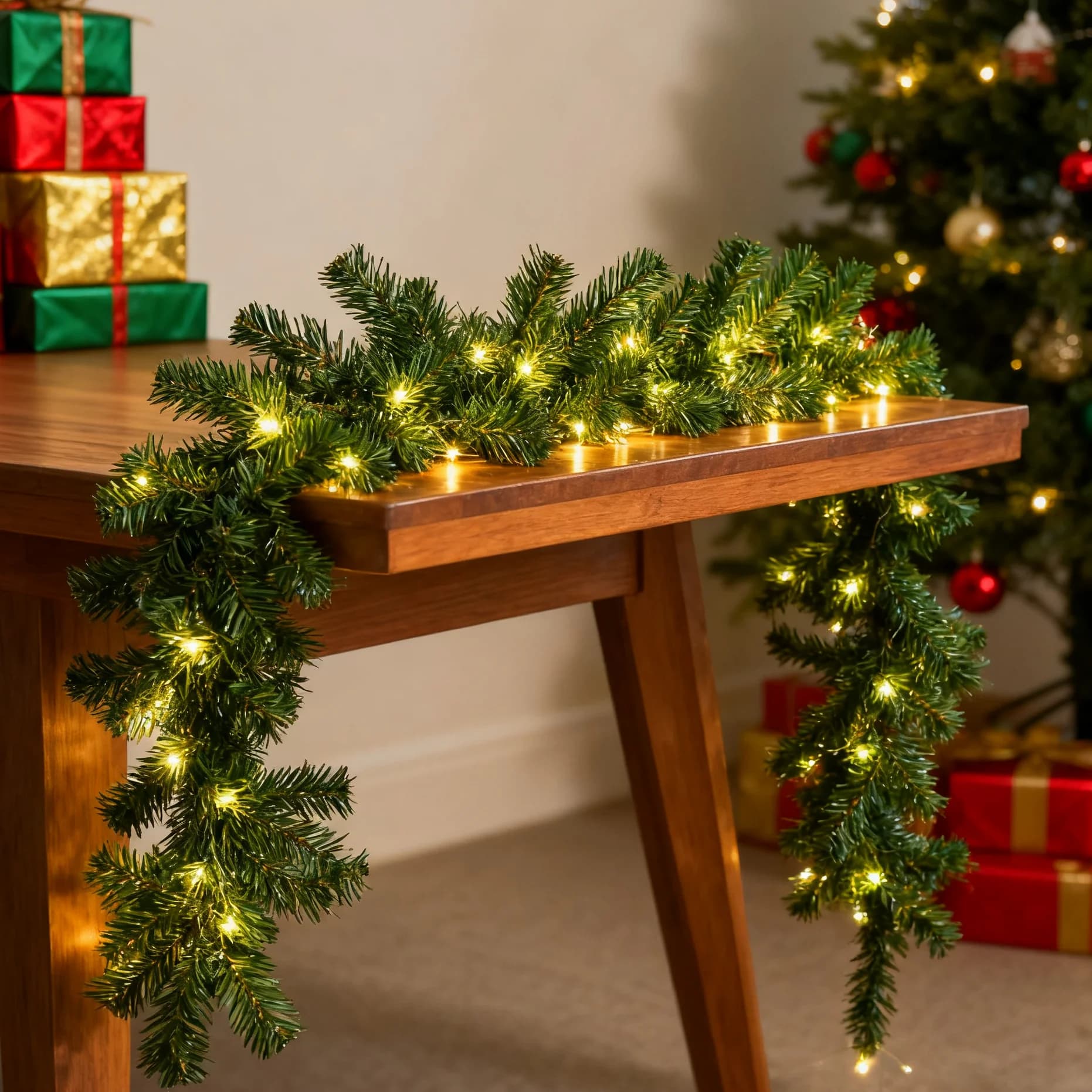 Christmas Pine Leaves Artificial Screw Plants For Christmas Tree Decoration LED String Outdoor Garden House Wedding Arch Hanging For Party