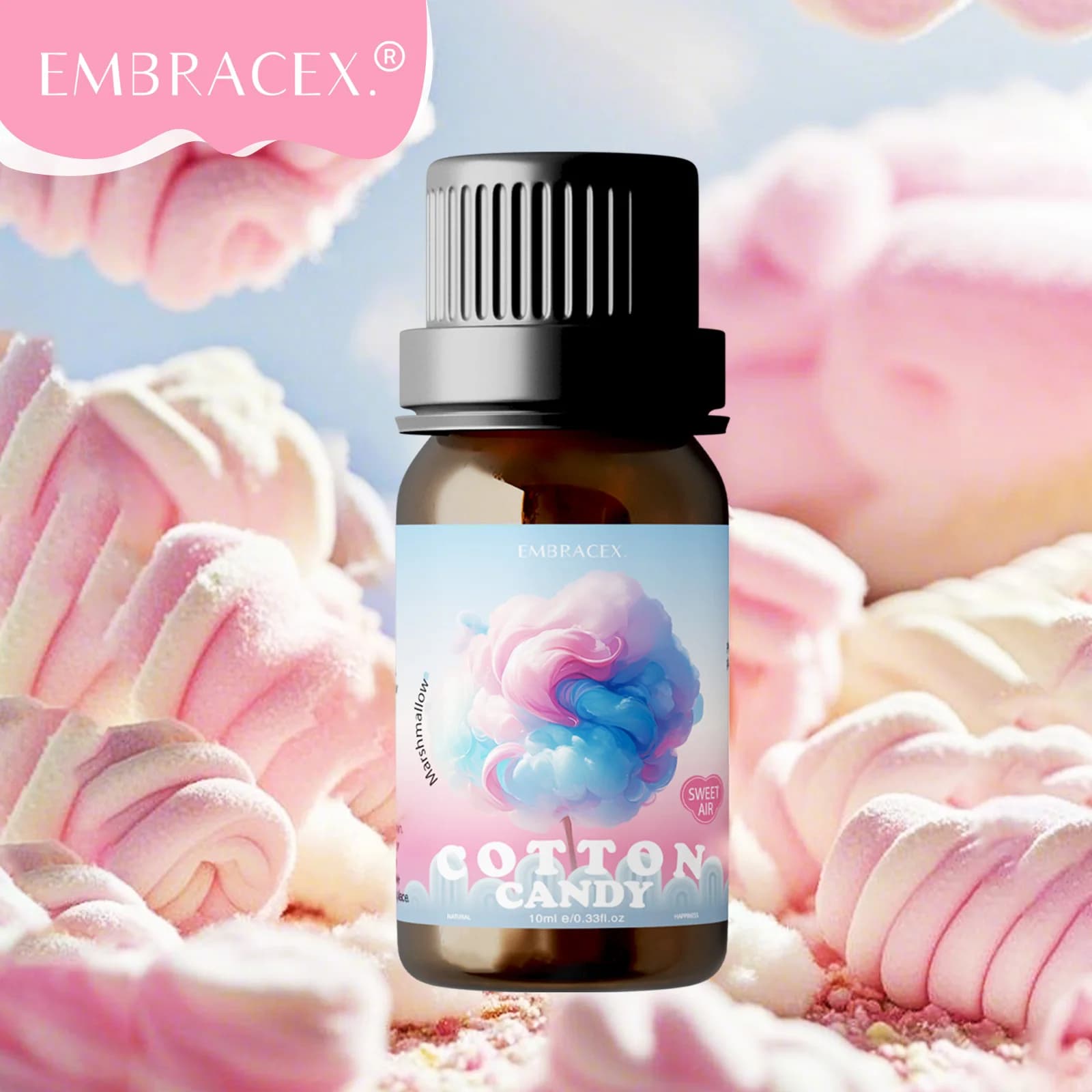 10ml Marshmallow/Cotone Caramelle Oli profumati Oli profumati Oli essenziali Profumi dolci a lunga durata Regalo marshmallow