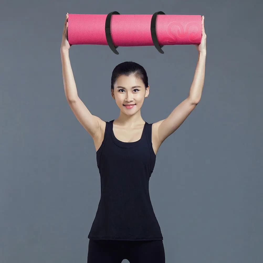 10 Pieces Adjustable Straps for Nylon Yoga Mat with Safe Fixing Strap Closure, Portable Cable Organizer, Multipurpose