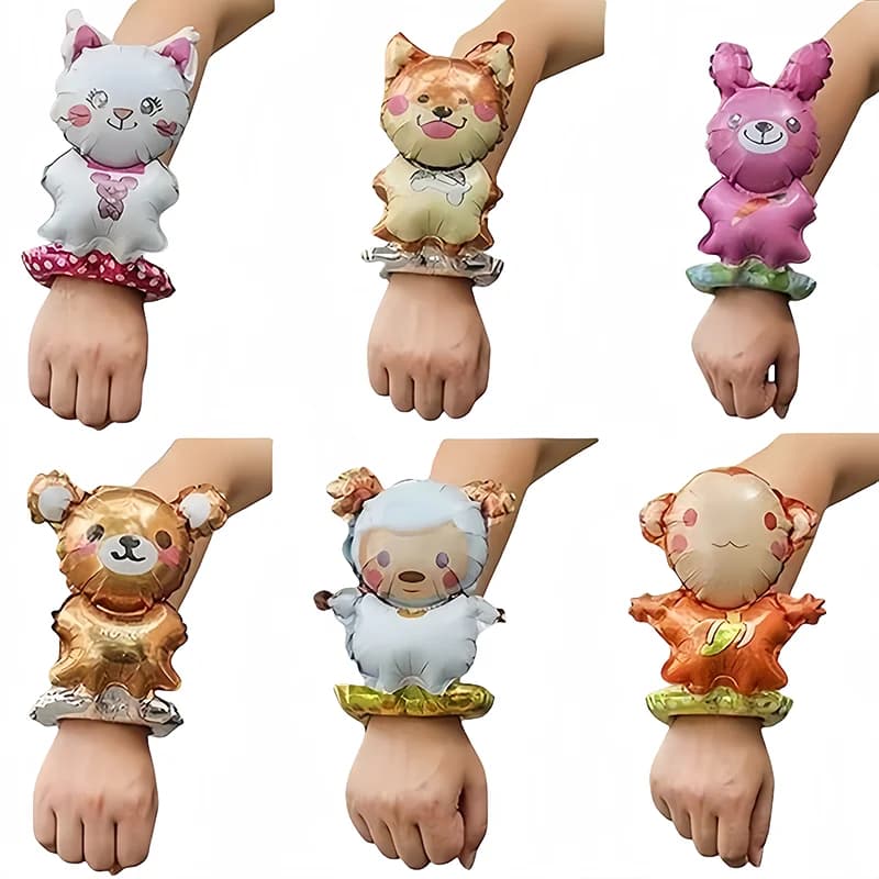 10 pezzi simpatico animale da indossare a mano palloncini orso coniglio pecora gatto polso ballon decorazione festa di compleanno giocattoli per bambini baby shower