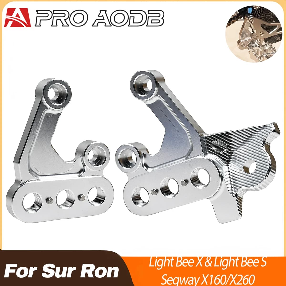 Electric Dirt Motocross Bike CNC Aluminum Footpegs Pedal Rests Mount Bracket For Sur‑Ron Light Bee S/X Motorcycle Accessories