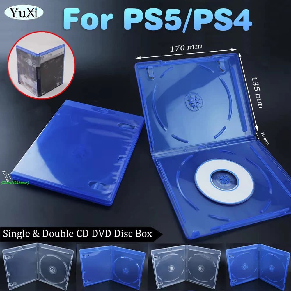 2 pezzi per PS5 PS4 CD DVD Disc custodia trasparente per PlayStation 4 Game Disk Holder CD Discs Storage custodia protettiva