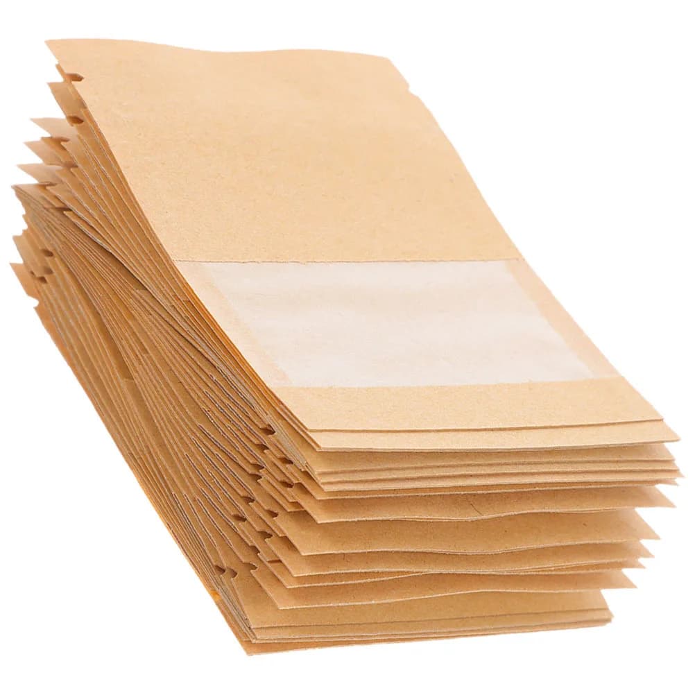 Kraft Paper Seed Envelopes from 100 pieces Small bags for sealing seeds with transparent window to arrange vegetable flower seeds